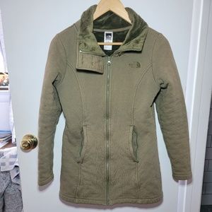 North Face Quilted Olive Green Coat Size Small